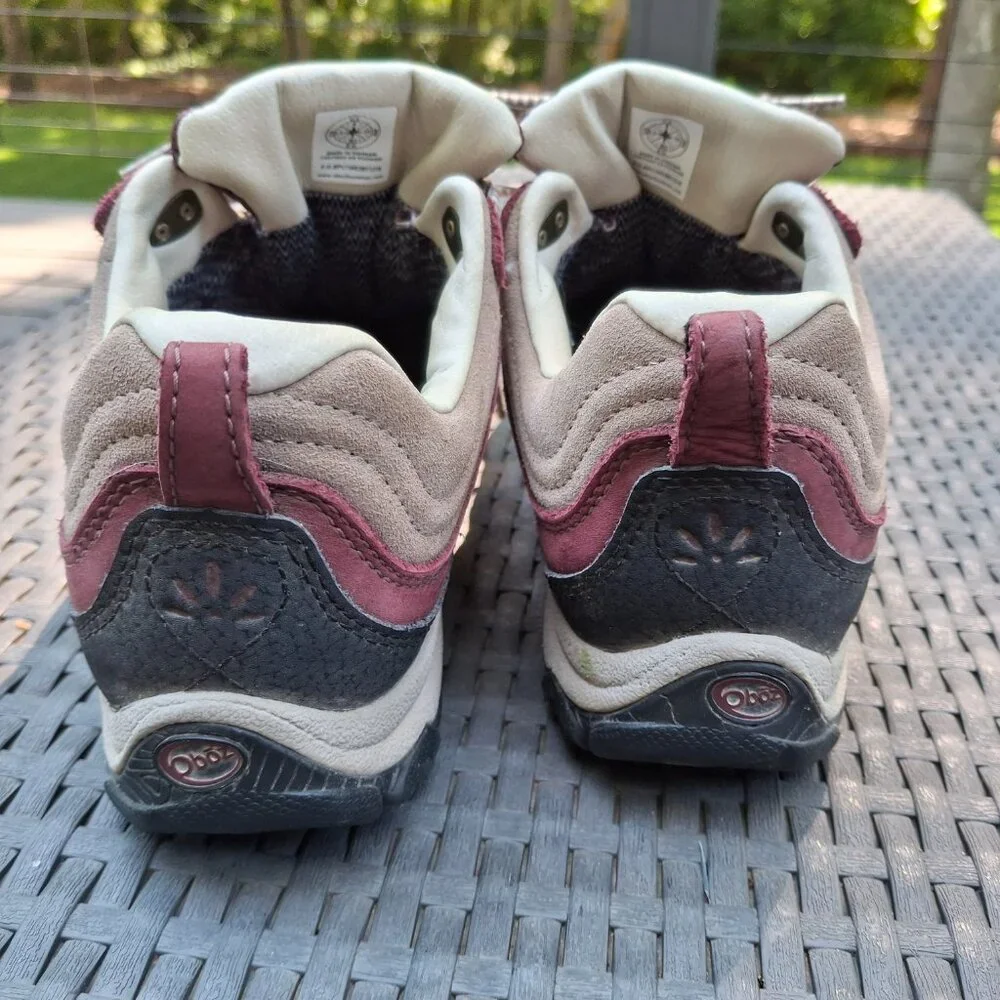 Oboz sapphire low B-Dry waterproof trail walking hiking shoes leather womens US - Picture 4 of 11